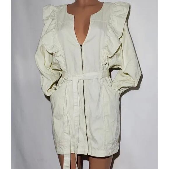 Free People Imogene Mini Dress in Ecru - Picture 2 of 7